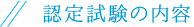 認定試験の内容